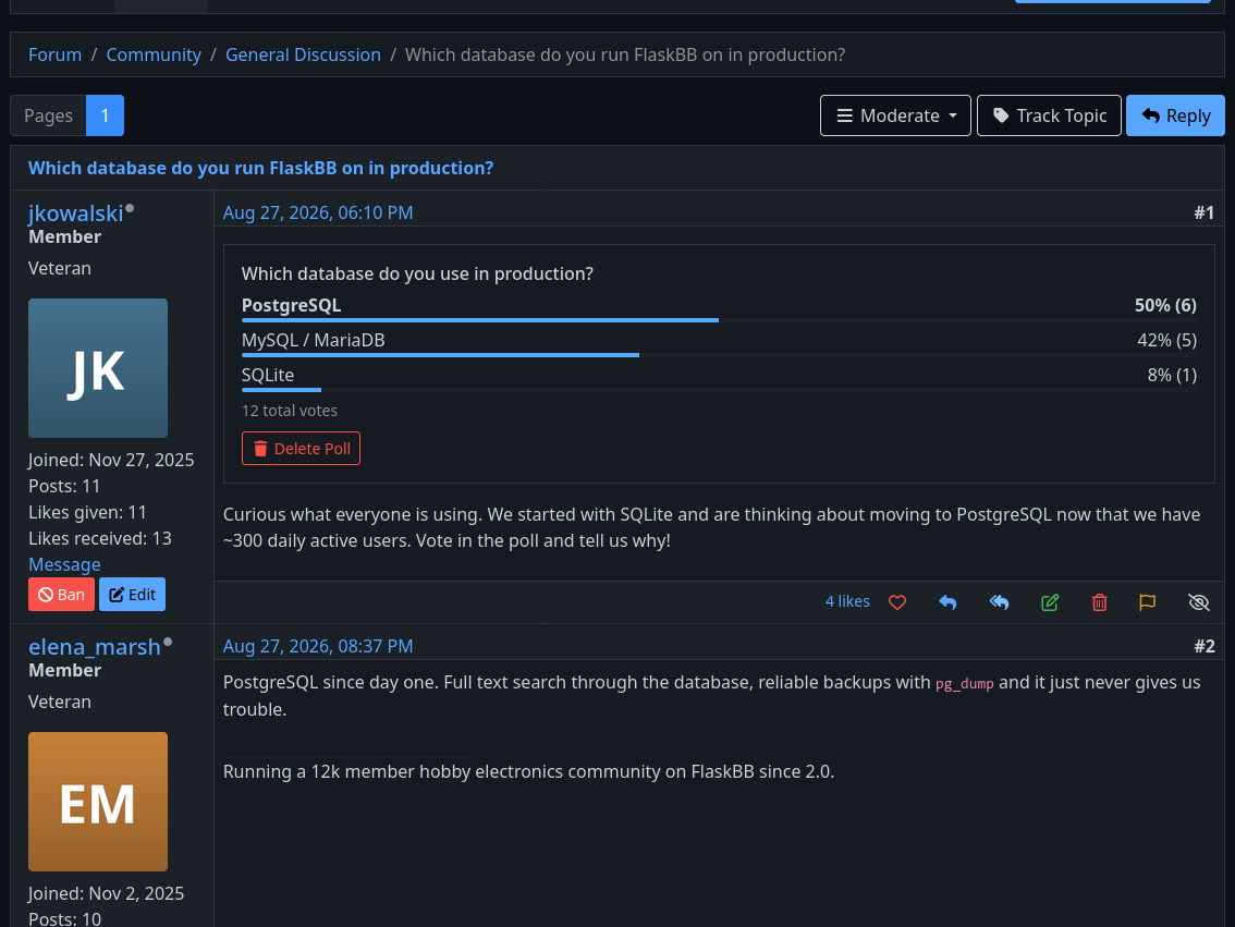 Topic with a poll
